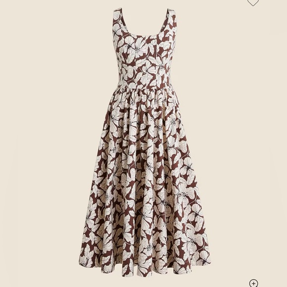 J. Crew Dresses & Skirts - J.crew Fit-and-flare midi dress in floral cotton poplin